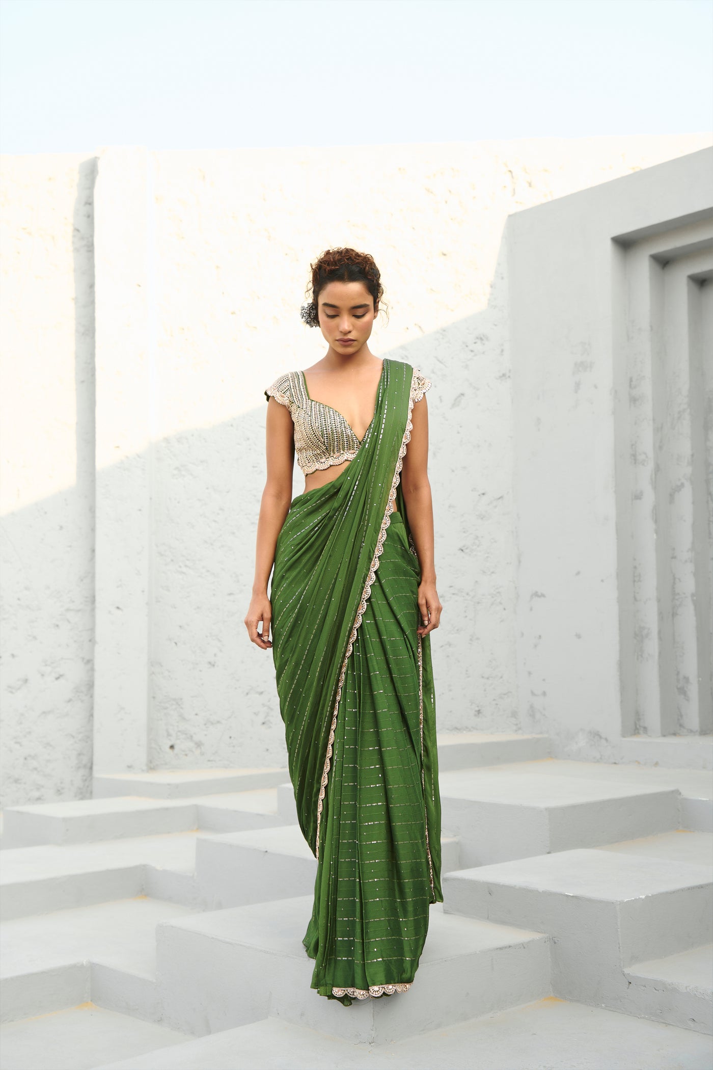 Chamee and Palak Juliet Pre Draped Saree indian designer wear online shopping melange singapore