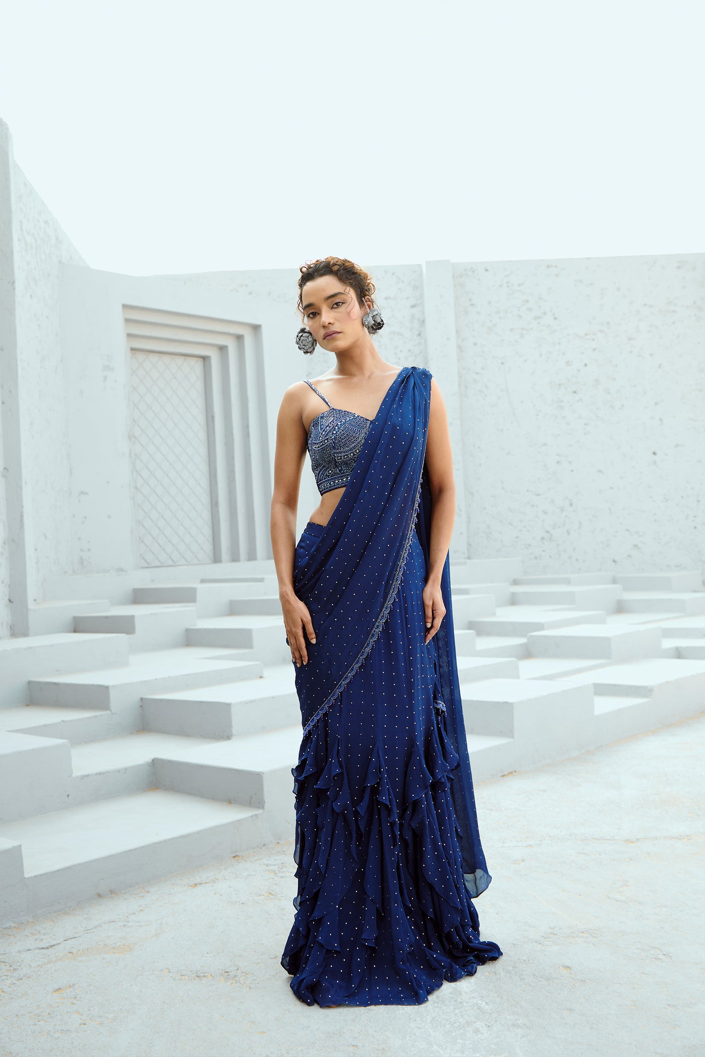 Chamee and Palak Stella Pre Drape Saree indian designer wear online shopping melange singapore