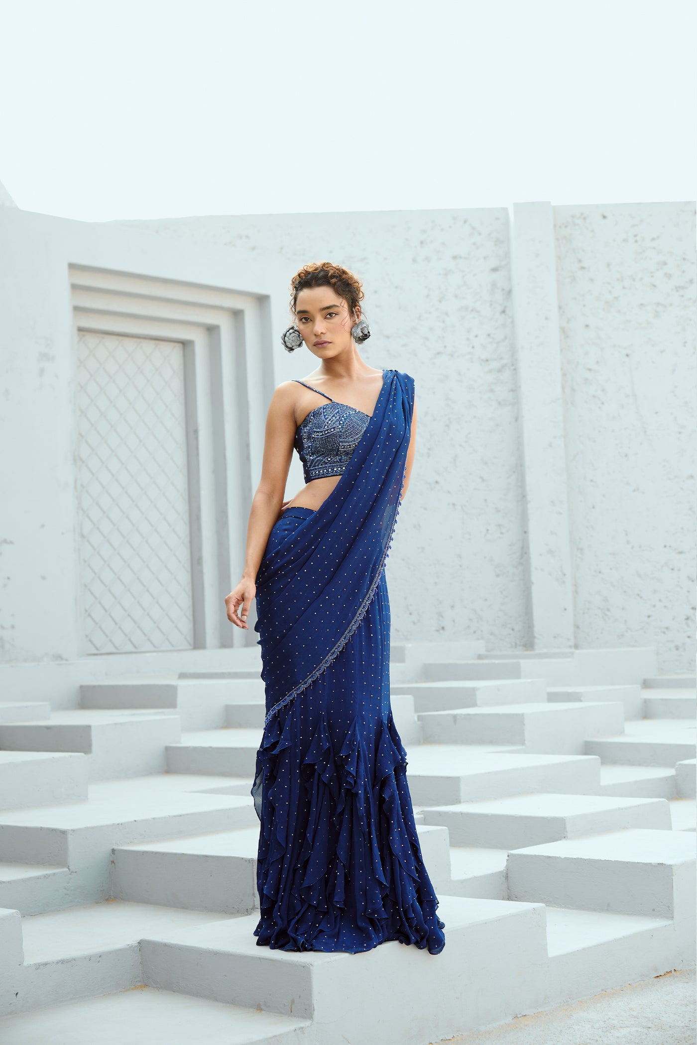 Chamee and Palak Stella Pre Drape Saree indian designer wear online shopping melange singapore