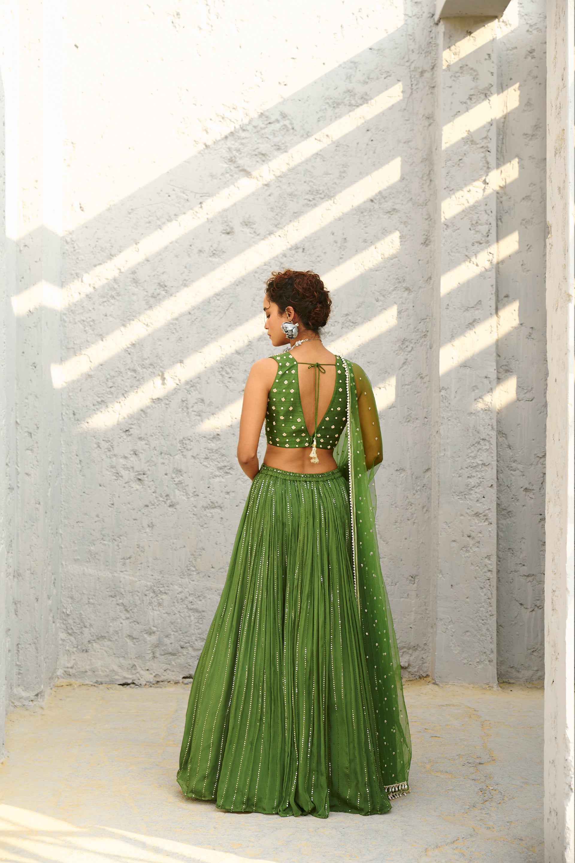 Chamee and Palak Venus Ruched Skirt indian designer wear online shopping melange singapore