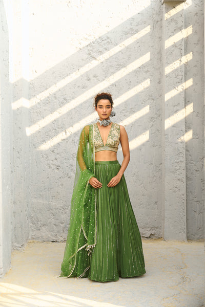 Chamee and Palak Venus Ruched Skirt indian designer wear online shopping melange singapore