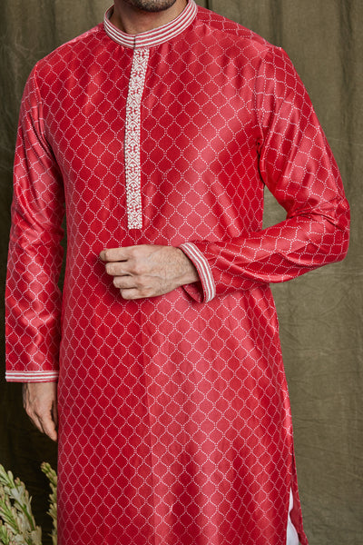 Empaar Geometric Kurta Set indian designer wear online shopping melange singapore