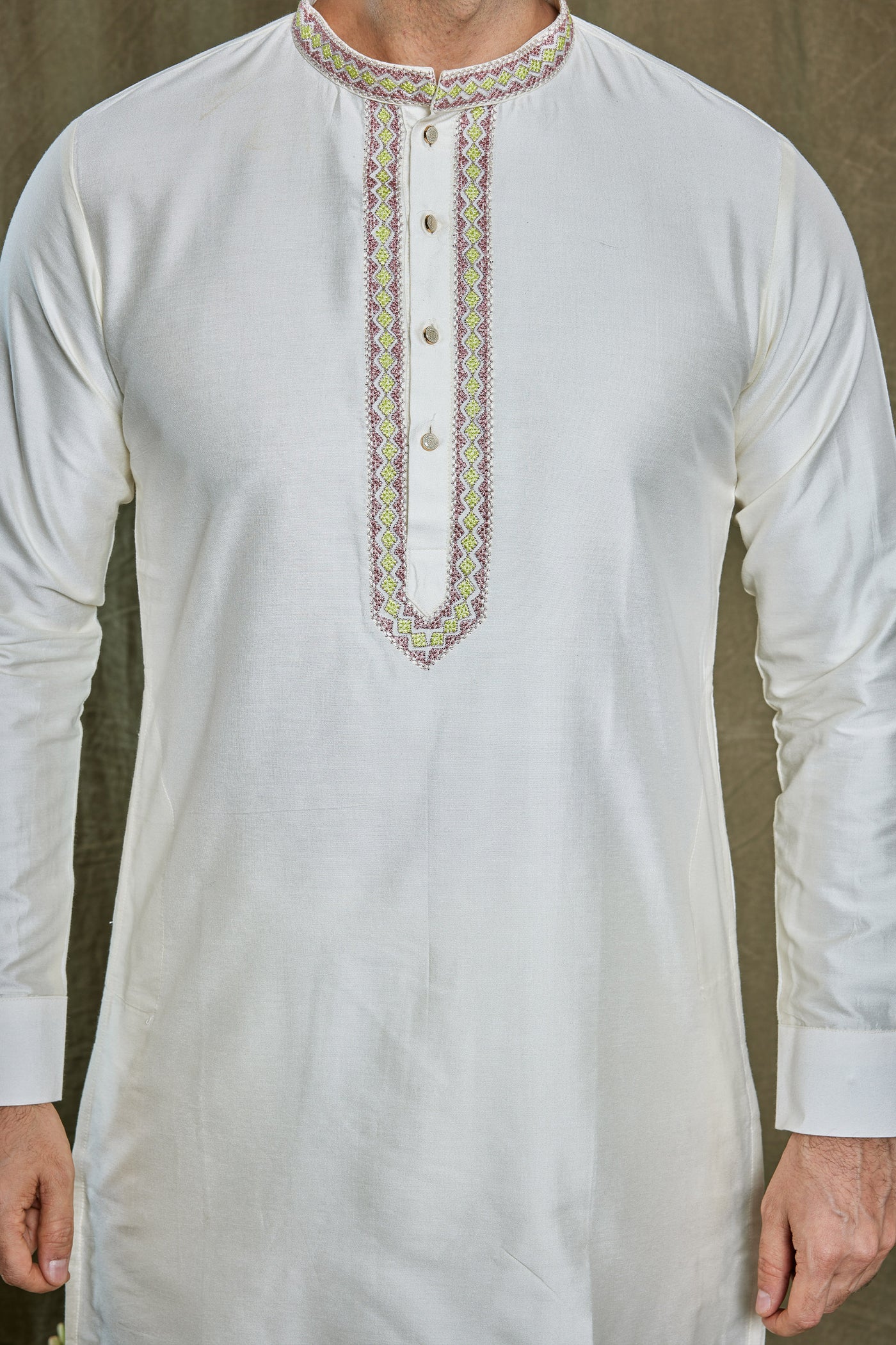 Empaar Spun Silk Kurta Set indian designer wear online shopping melange singapore