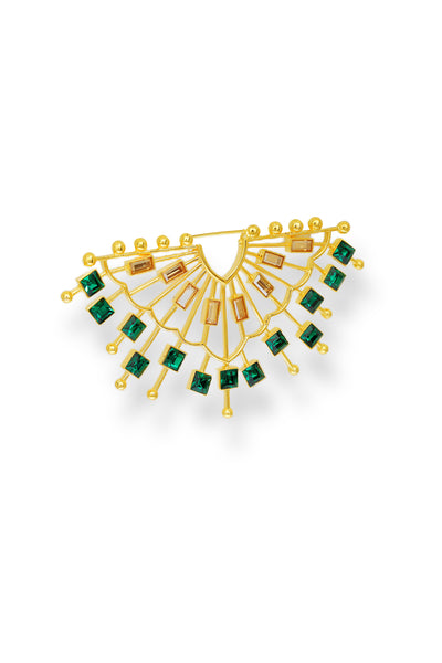 Esme Cosmic Cadence Earring Emerald Green indian designer wear online shopping melange singapore