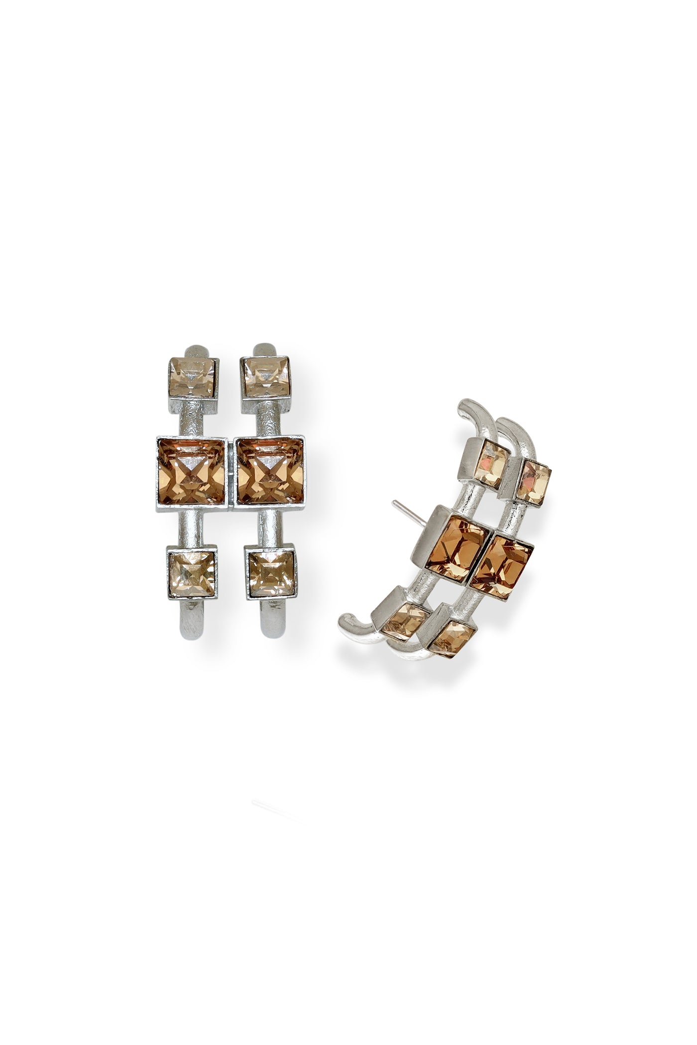 Esme Crismson Cascade Earring Silver indian designer wear online shopping melange singapore