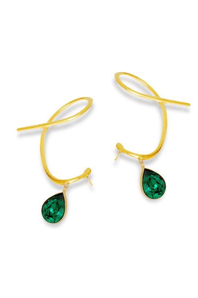 Esme Eternal Echo Earring Emerald Green indian designer wear online shopping melange singapore