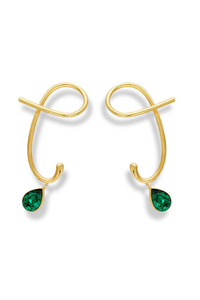 Esme Eternal Echo Earring Emerald Green indian designer wear online shopping melange singapore