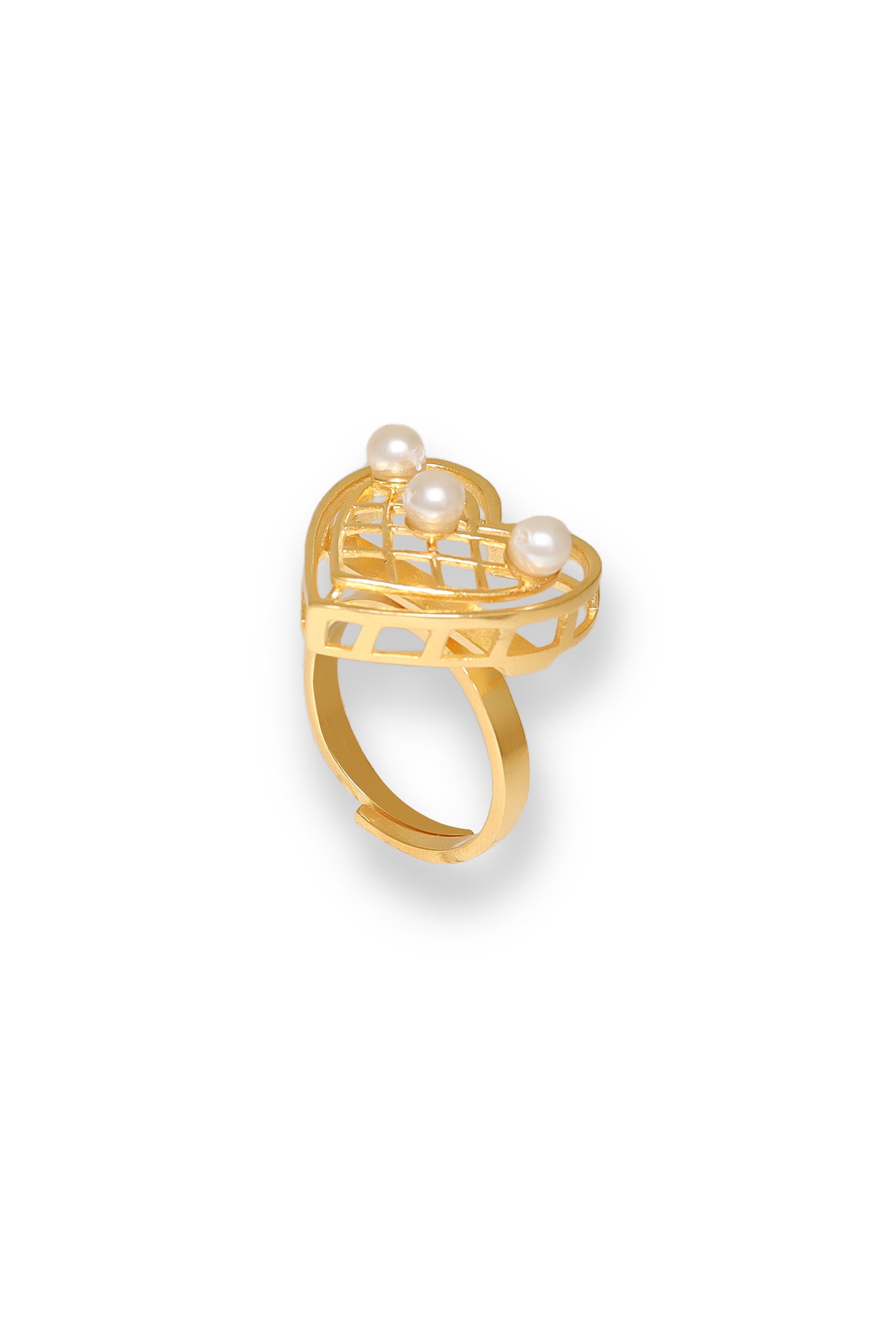 Esme Heartbeat Hue Ring Golden  indian designer wear online shopping melange singapore