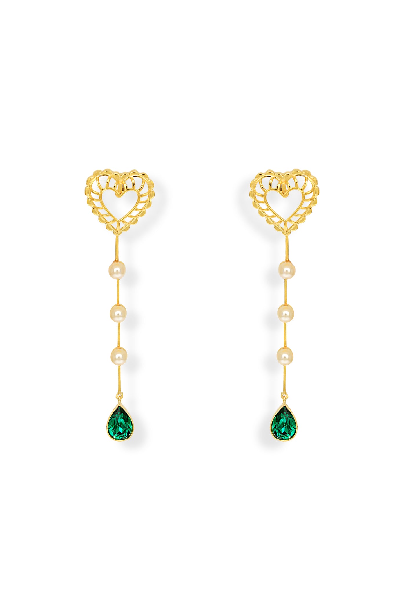 Esme Sweet Serenade Earring Emerald Green indian designer wear online shopping melange singapore