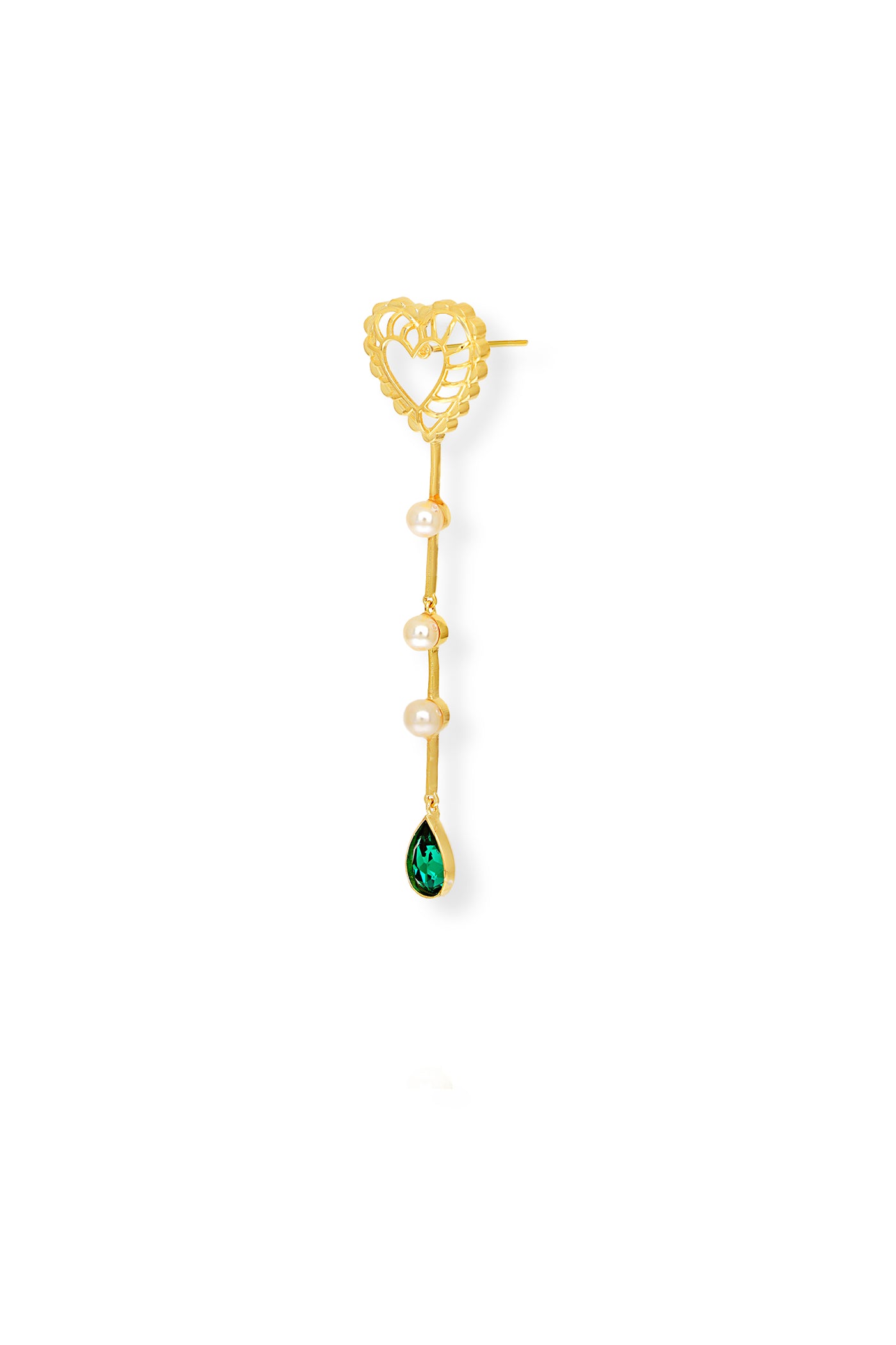 Esme Sweet Serenade Earring Emerald Green indian designer wear online shopping melange singapore