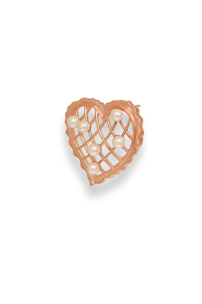 Esme Whispering Heart Earring Rosegold indian designer wear online shopping melange singapore