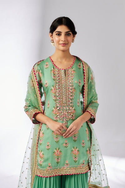 Gopi Vaid Aditi Sharara Set indian designer wear online shopping melange singapore