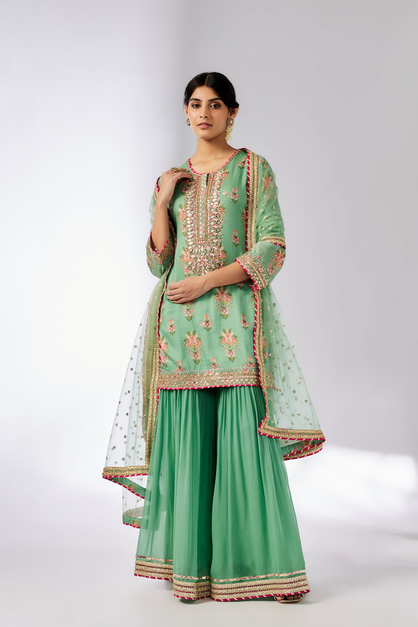 Gopi Vaid Aditi Sharara Set indian designer wear online shopping melange singapore