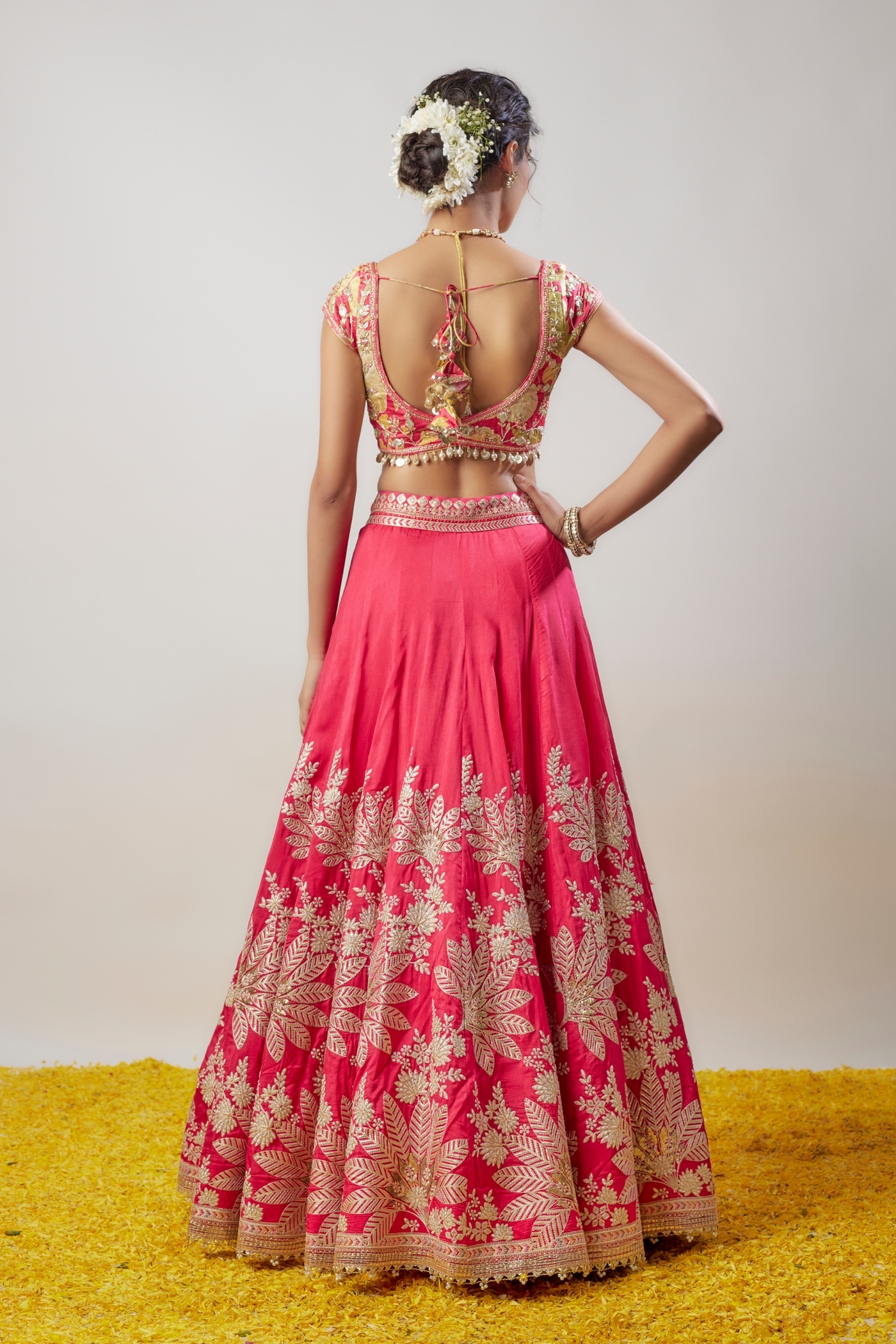 Gopi Vaid Alaya Lehenga Set Cranberry Melange Singapore Online Shopping Womenswear