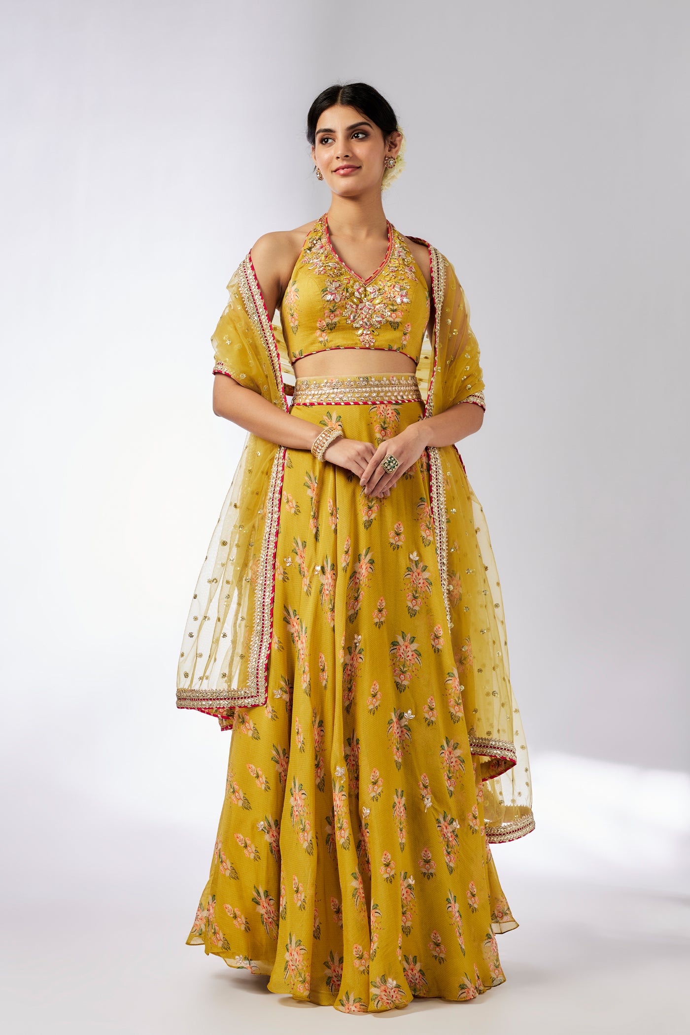 Gopi Vaid Bhairavi Lehenga Set indian designer wear online shopping melange singapore
