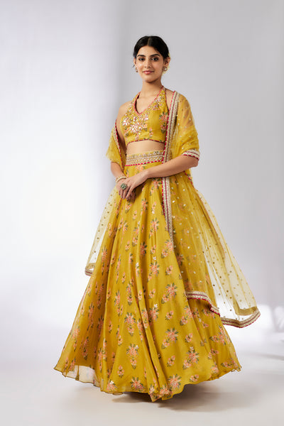 Gopi Vaid Bhairavi Lehenga Set indian designer wear online shopping melange singapore
