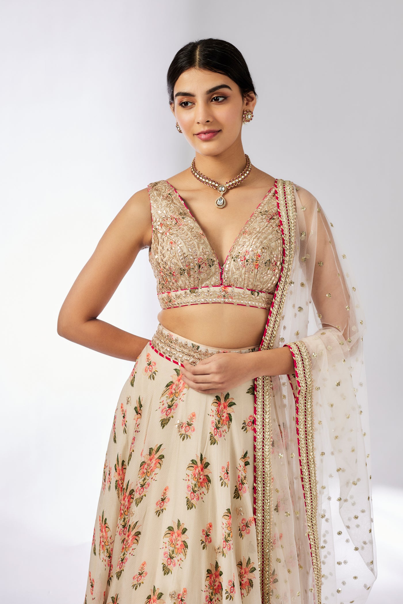 Gopi Vaid Esha Lehenga Set indian designer wear online shopping melange singapore