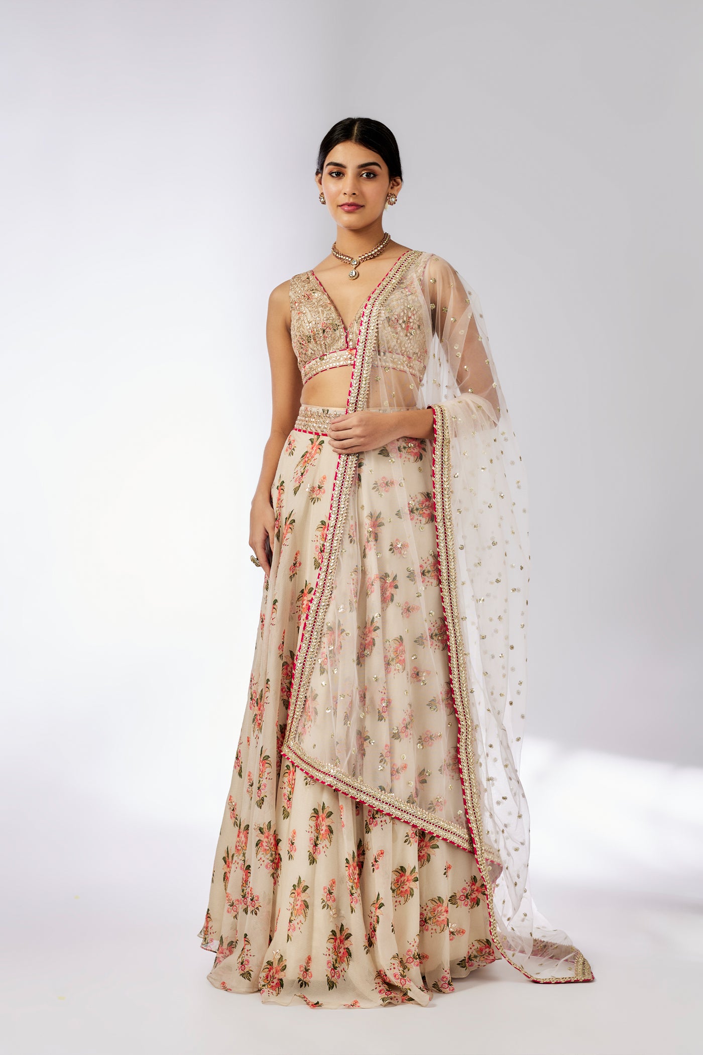 Gopi Vaid Esha Lehenga Set indian designer wear online shopping melange singapore