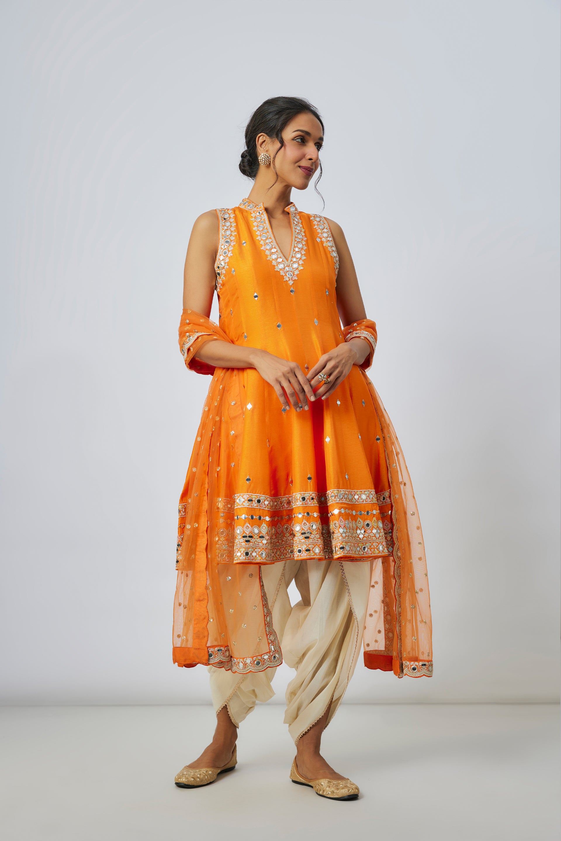 Gopi Vaid Gitashri Dhoti Set indian designer wear online shopping melange singapore
