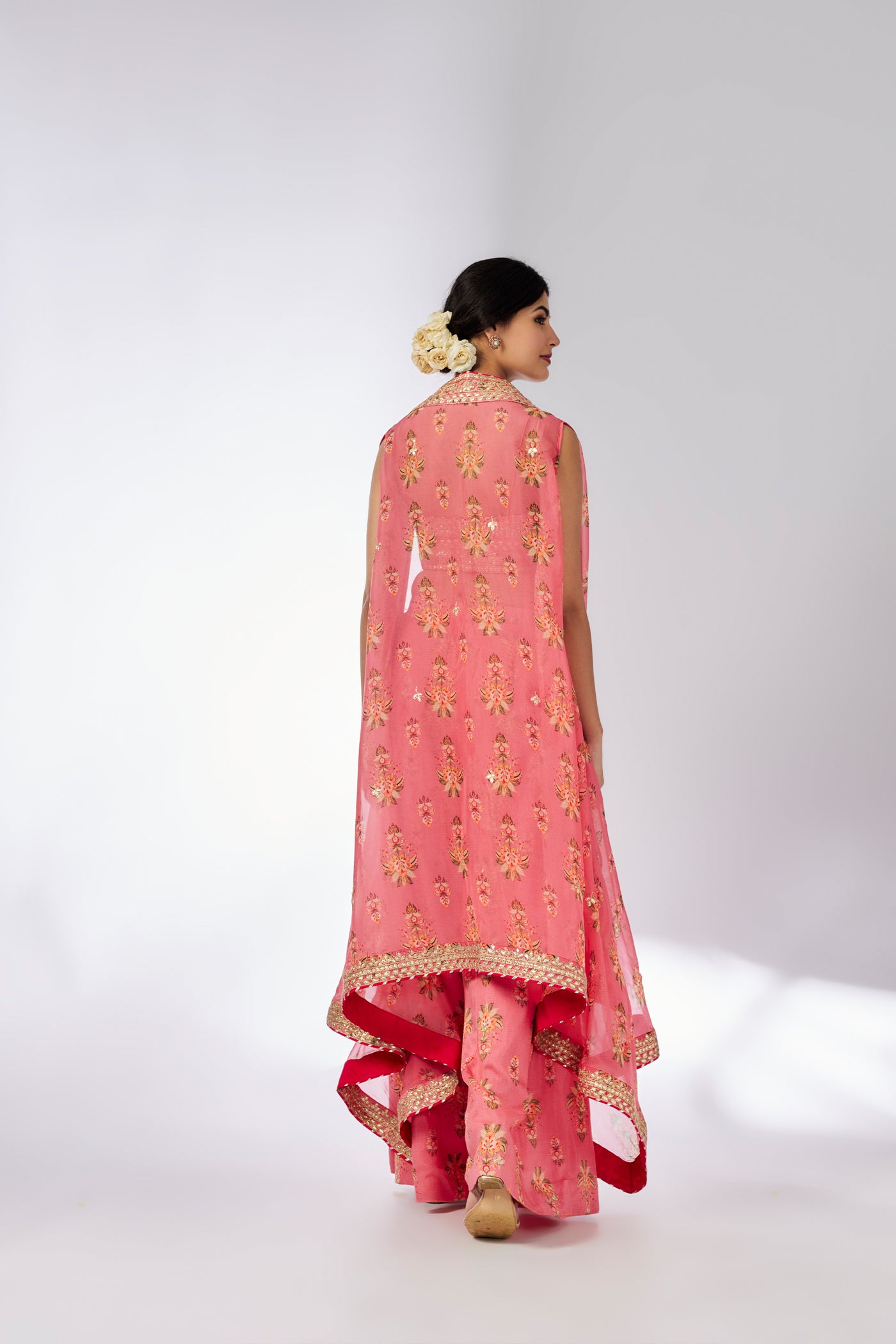 Gopi Vaid Jisha Pant Set Pink indian designer wear online shopping melange singapore