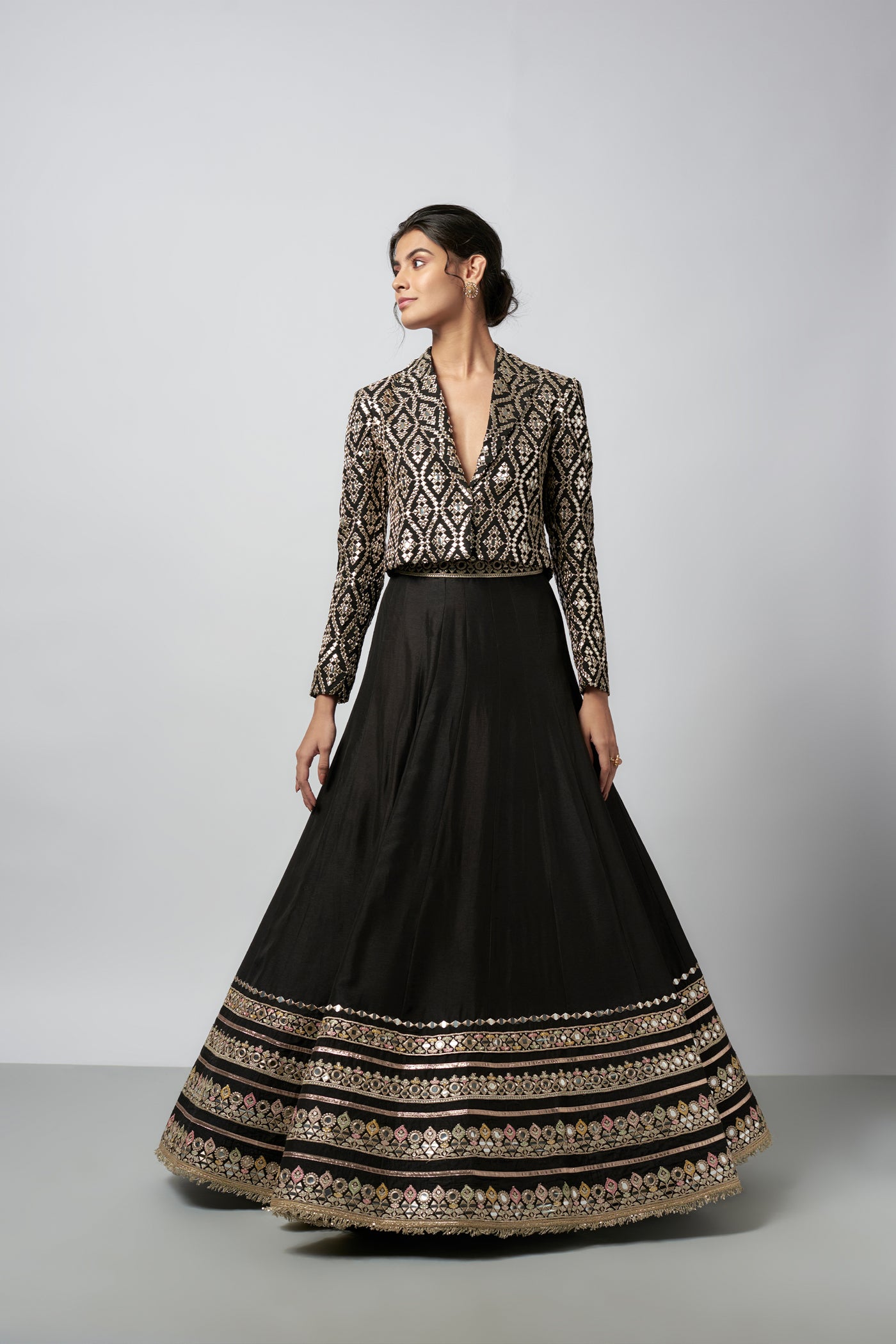 Gopi Vaid Leya Skirt Set indian designer wear online shopping melange singapore