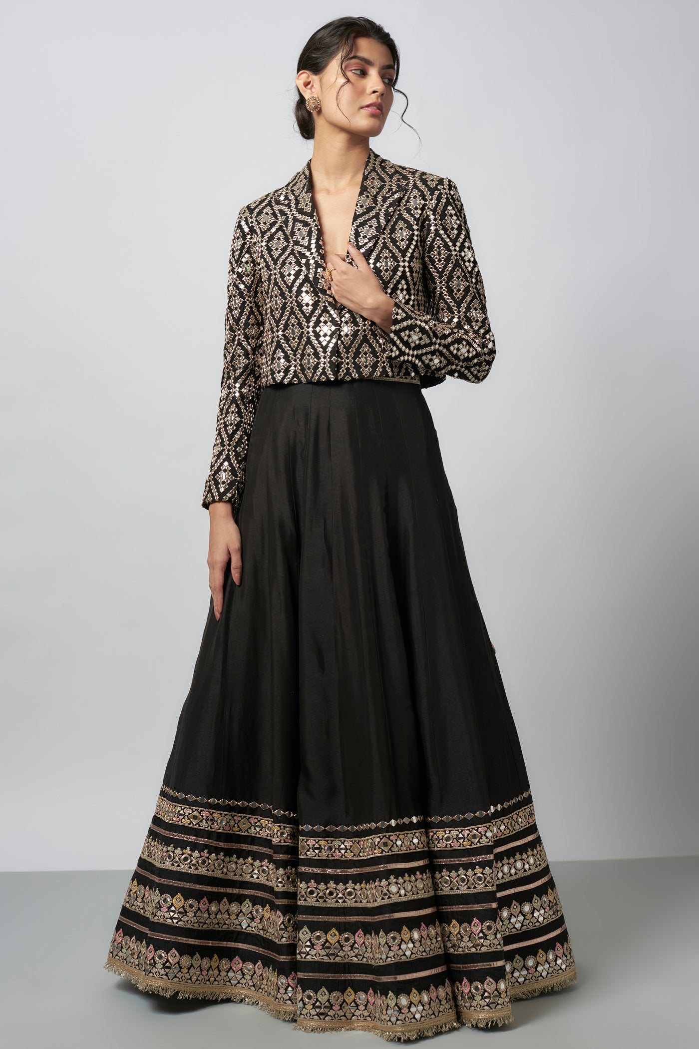 Gopi Vaid Leya Skirt Set indian designer wear online shopping melange singapore