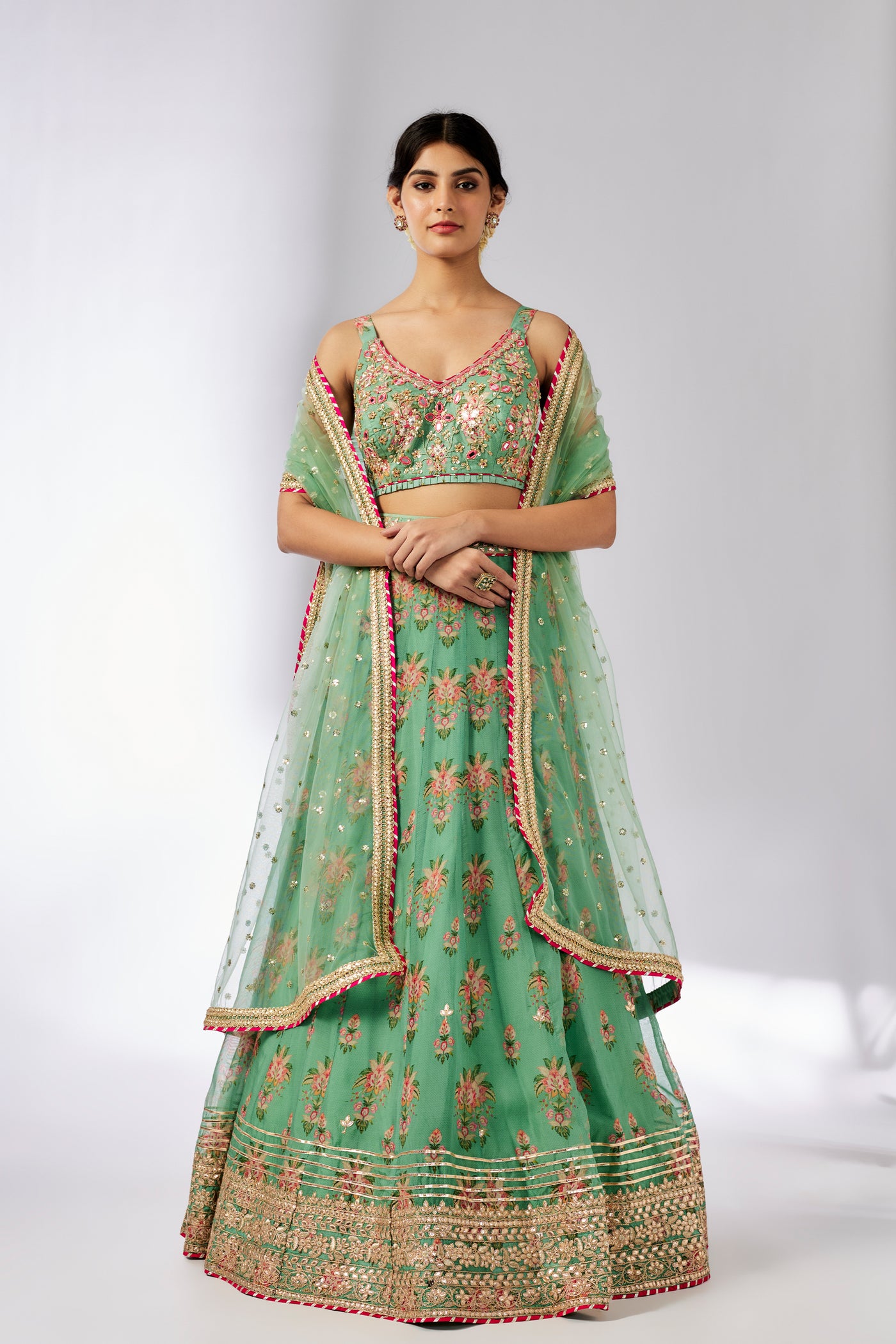 Gopi Vaid Malini Lehenga Sett indian designer wear online shopping melange singapore