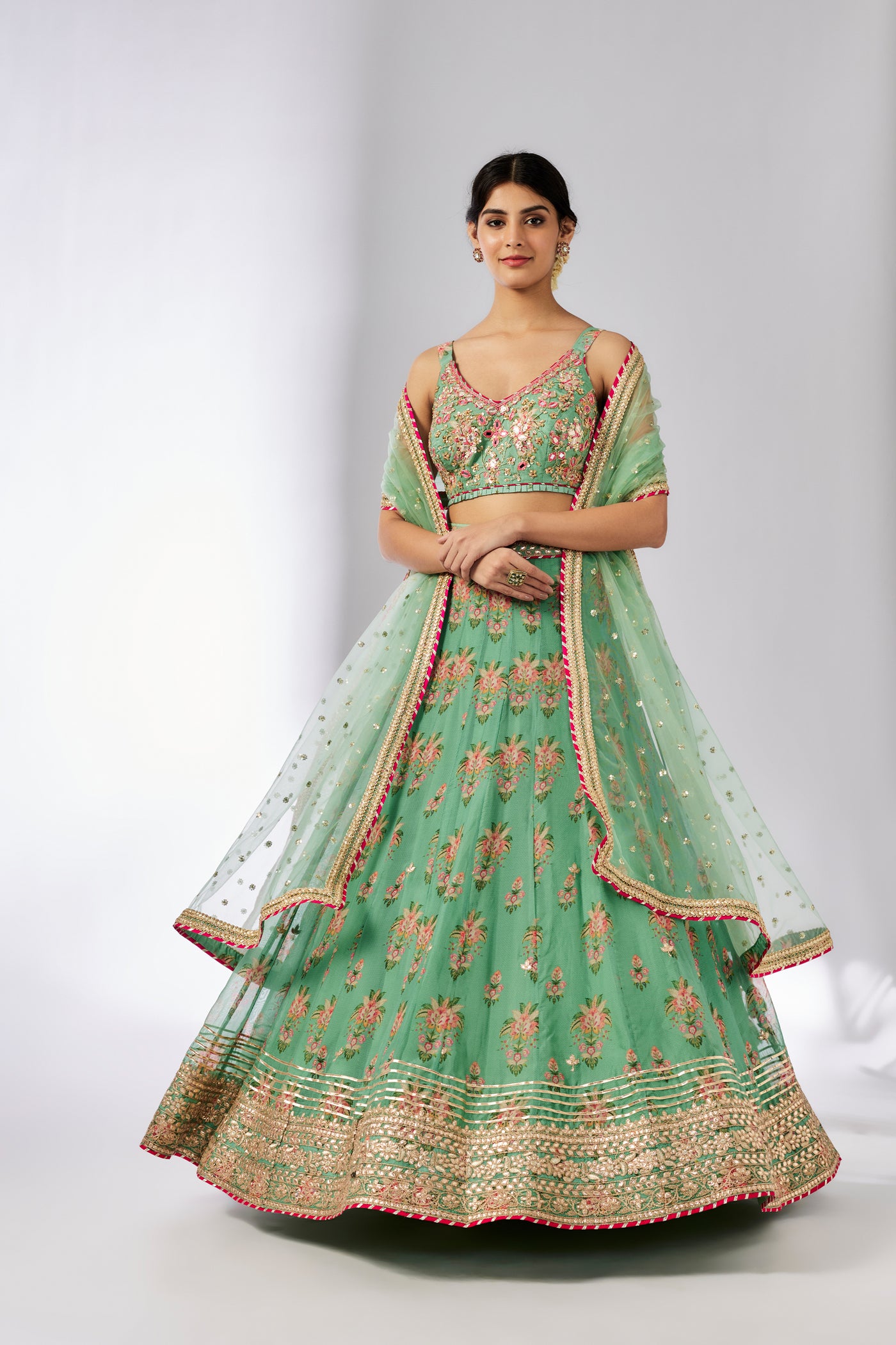 Gopi Vaid Malini Lehenga Sett indian designer wear online shopping melange singapore