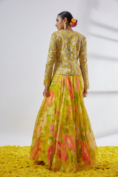 Gopi Vaid Mili Victorian Skirt Set Yellow Womenswear Melange Singapore Online Shopping