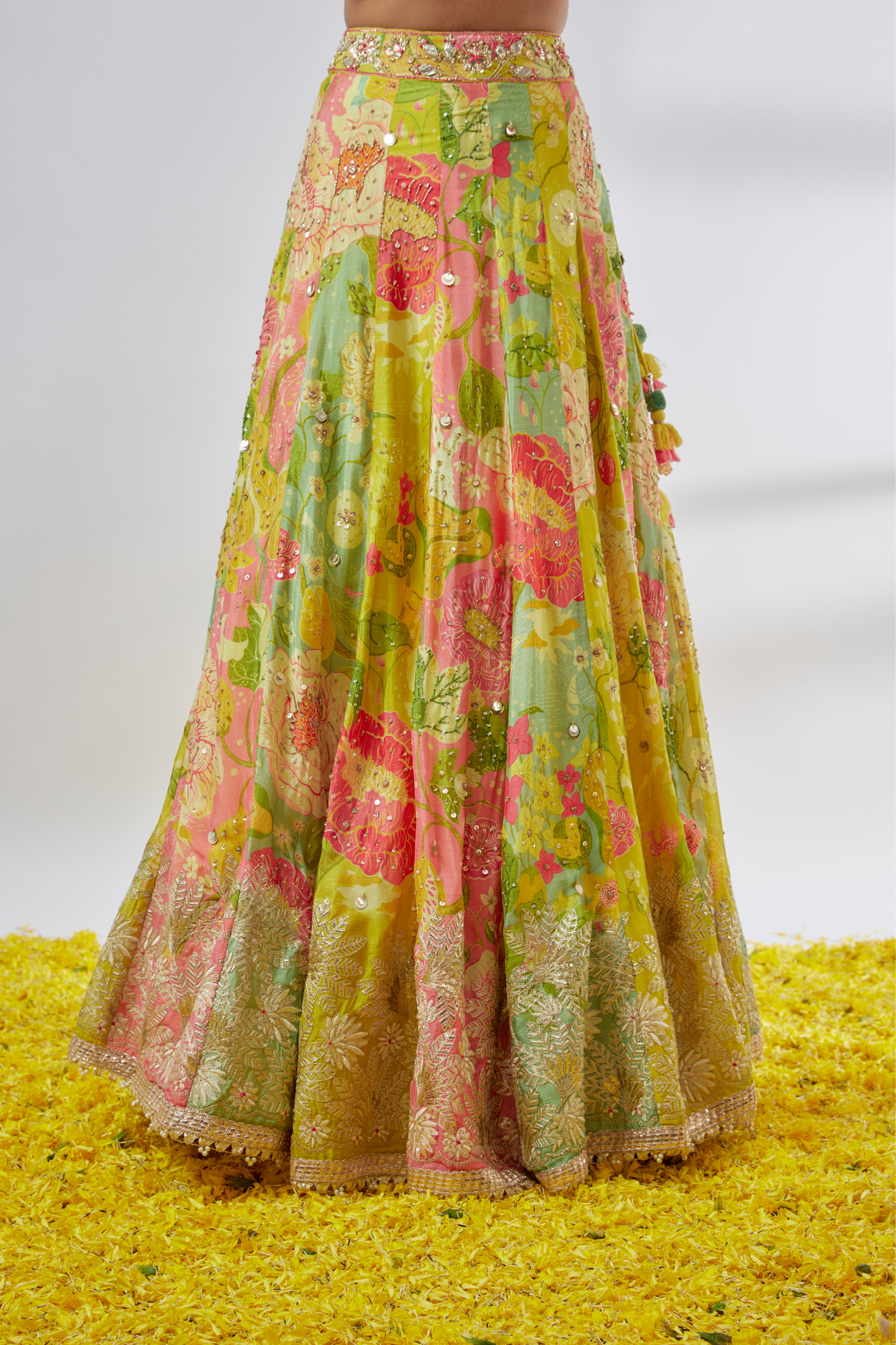 Sumaira Lehanga Set Melange Singapore Online Shopping Indian Designer Wear Gopi Vaid Yellow