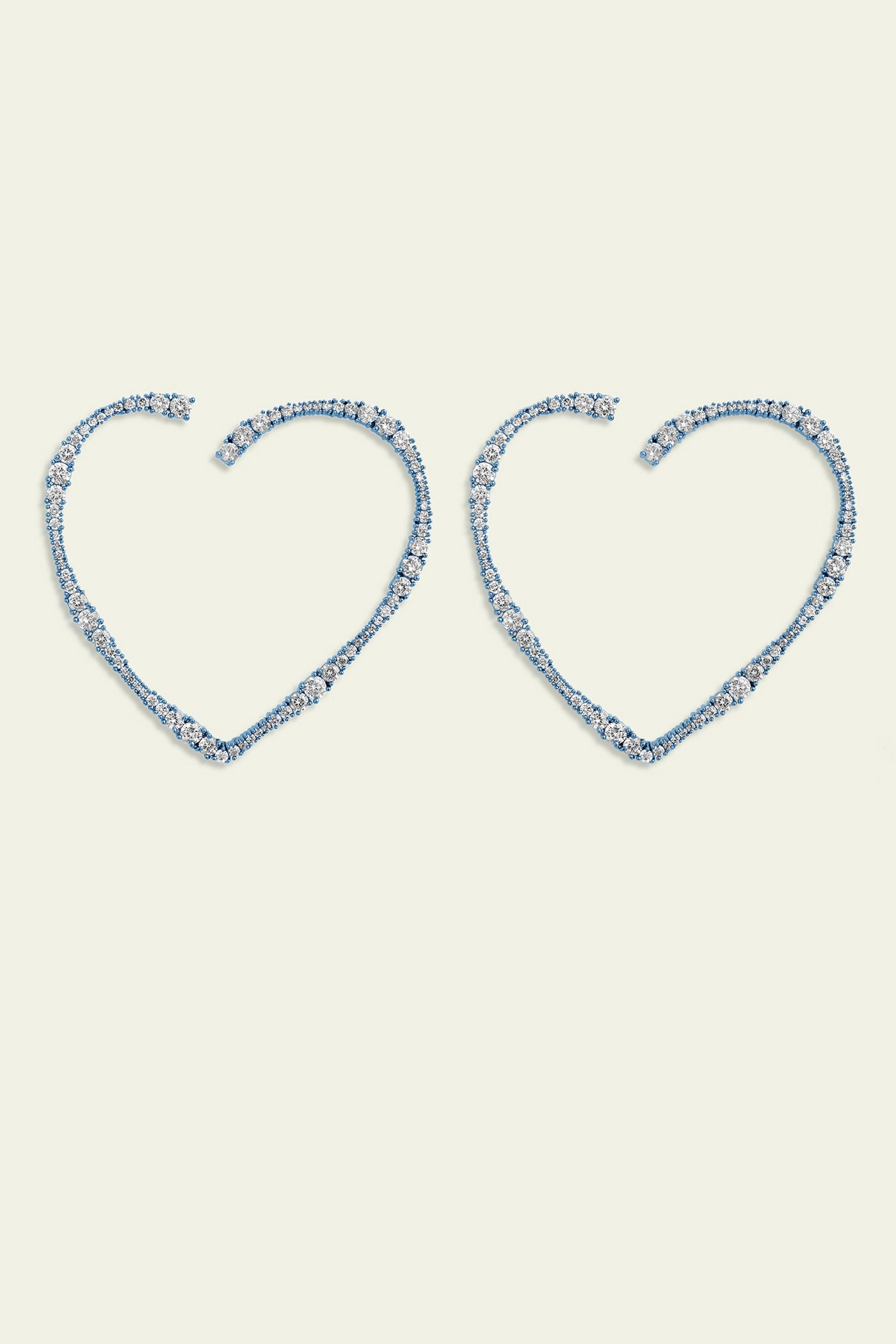 Isharaya Big Blue Heart Hoops indian designer wear online shopping melange singapore