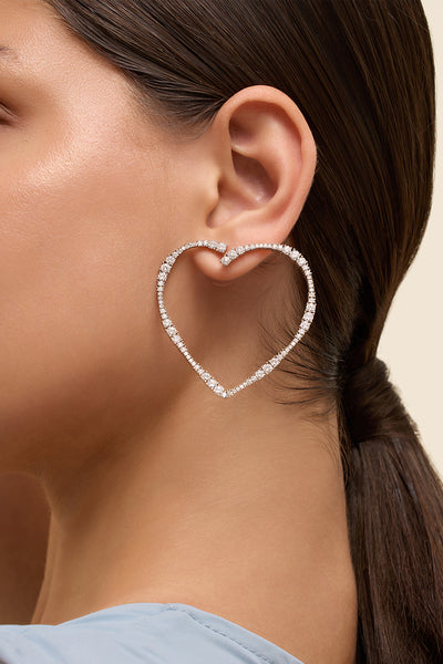 Isharaya Big Heart Hoops indian designer wear online shopping melange singapore