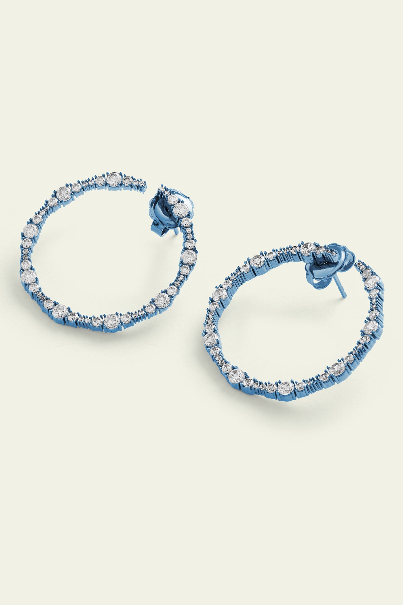 Isharaya Blue Circle Studs indian designer wear online shopping melange singapore