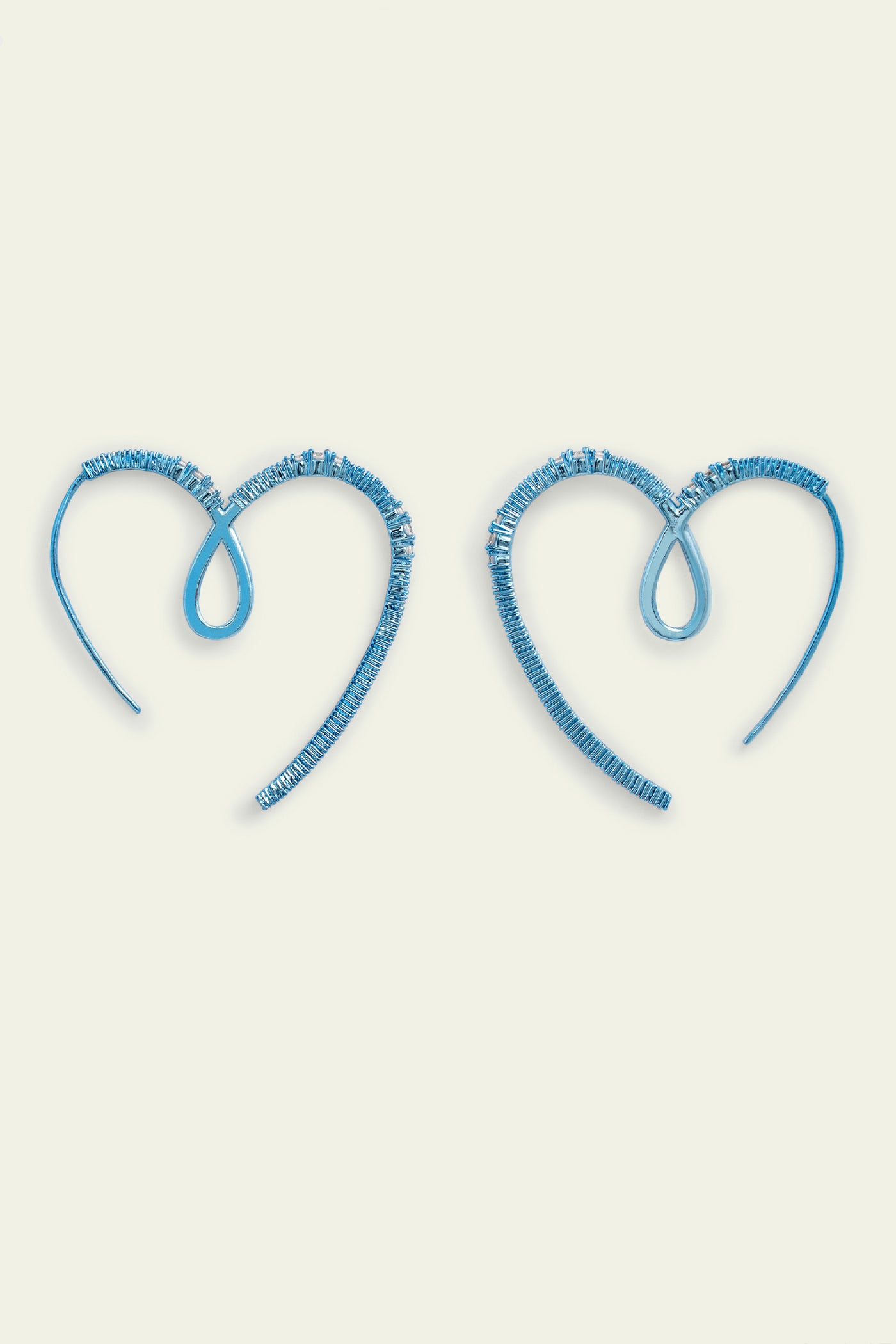 Isharaya Blue Heart Hoops indian designer wear online shopping melange singapore