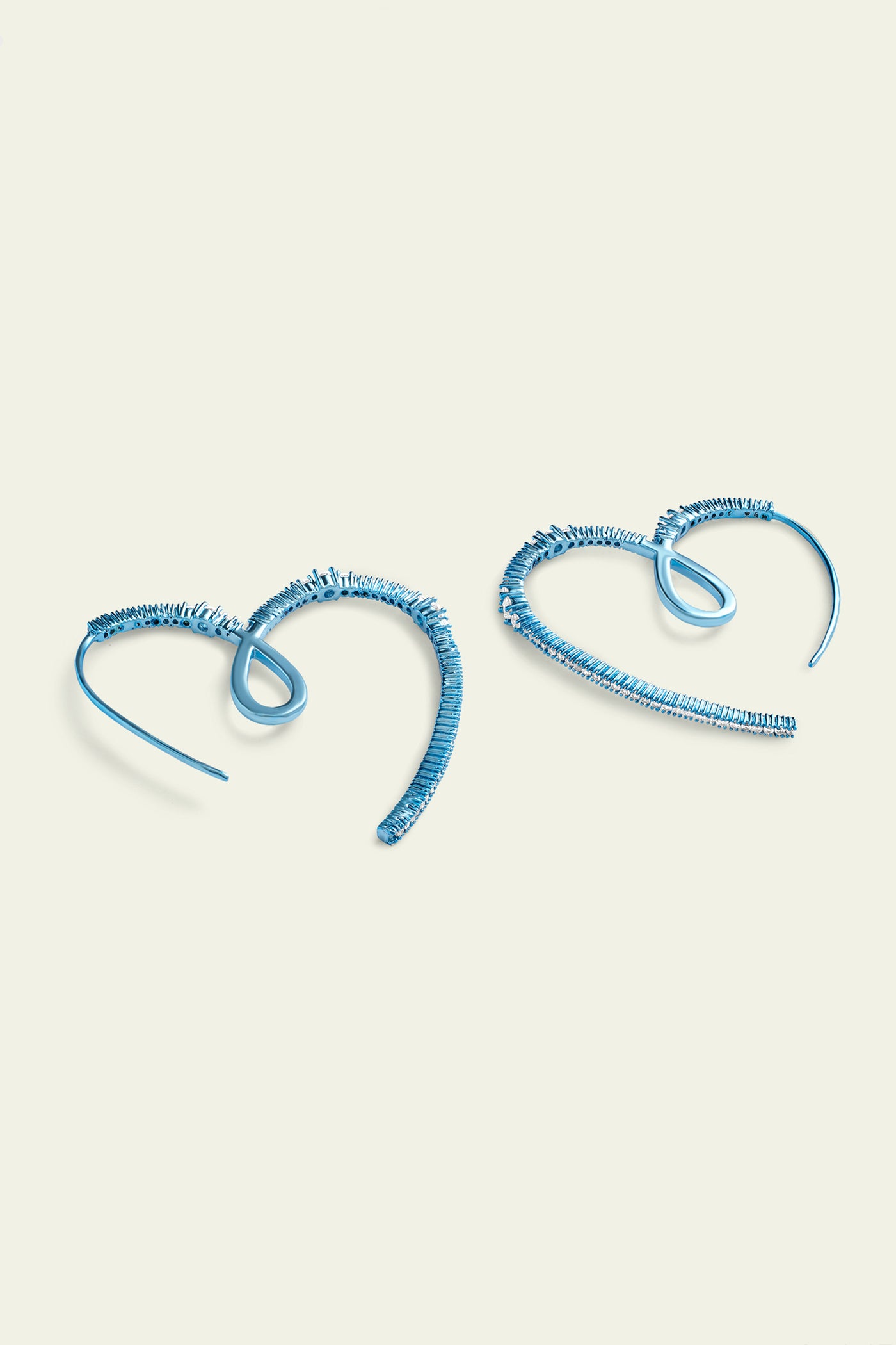 Isharaya Blue Heart Hoops indian designer wear online shopping melange singapore