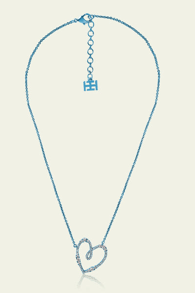Isharaya Blue Heart Pendant indian designer wear online shopping melange singapore