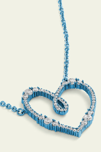 Isharaya Blue Heart Pendant indian designer wear online shopping melange singapore