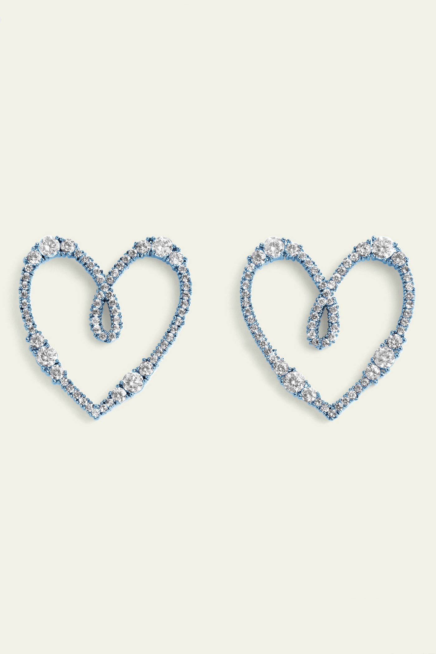 Isharaya Blue Heart Studs indian designer wear online shopping melange singapore