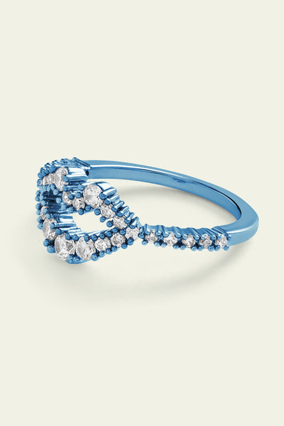 Isharaya Blue Lip Ring indian designer wear online shopping melange singapore