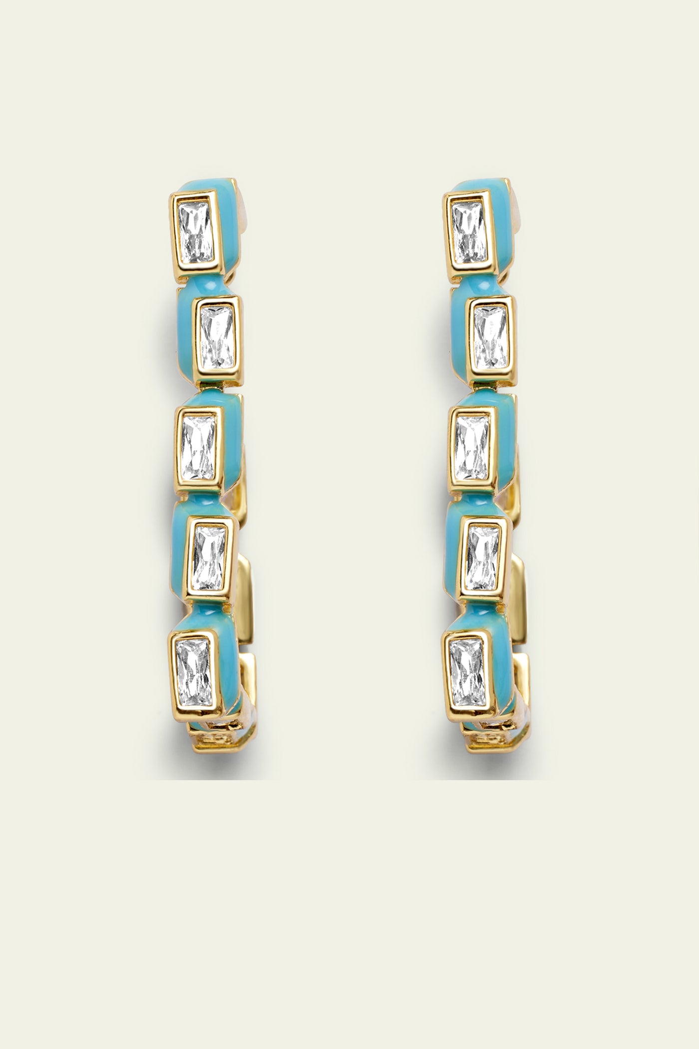 Isharaya Blue Square Hoops indian designer wear online shopping melange singapore