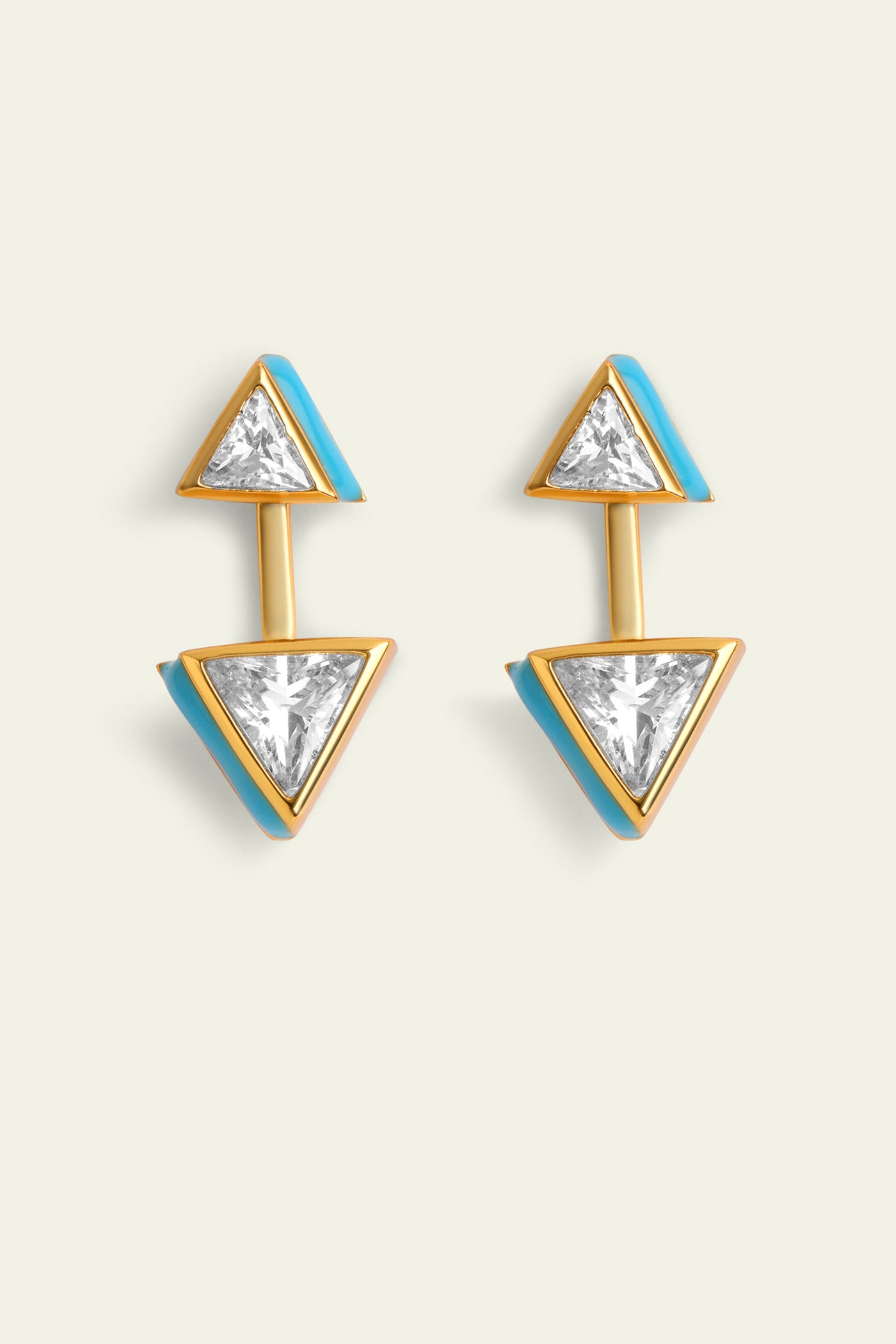 Isharaya Blue Triangle Jacket Studs indian designer wear online shopping melange singapore