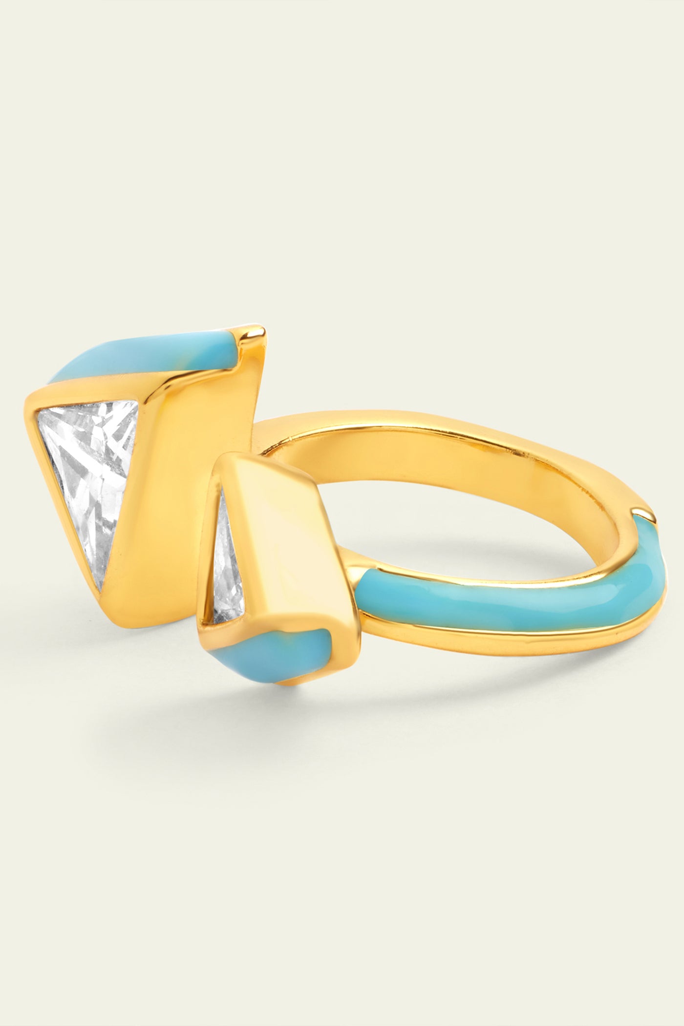 Isharaya Blue Triangles Ring indian designer wear online shopping melange singapore