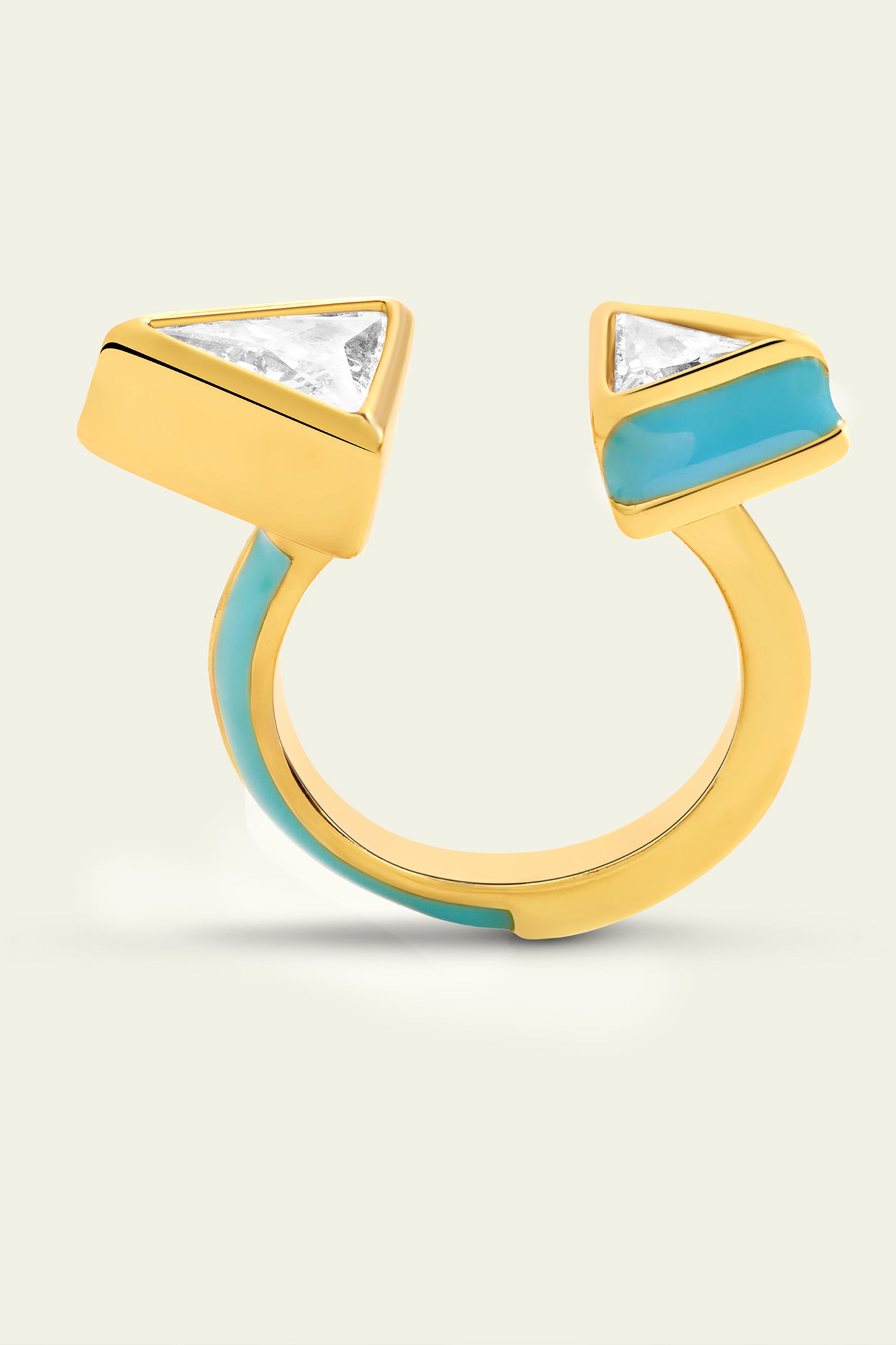 Isharaya Blue Triangles Ring indian designer wear online shopping melange singapore