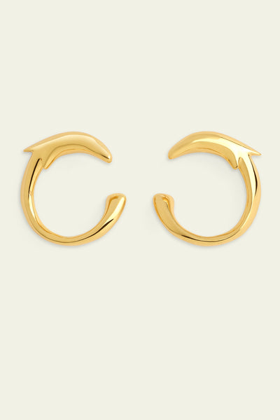 Isharaya Gold Dolphin Hoops indian designer wear online shopping melange singapore