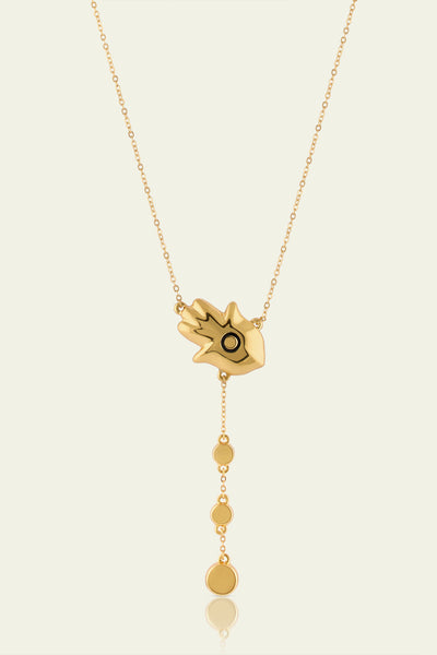 Isharaya Gold Hamsa Lariat indian designer wear online shopping melange singapore