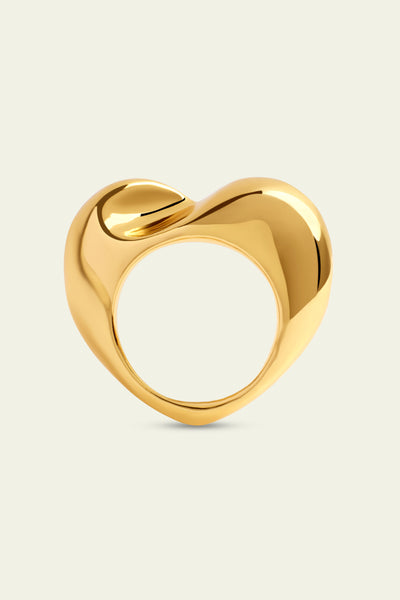 Isharaya Gold Heart Ring indian designer wear online shopping melange singapore