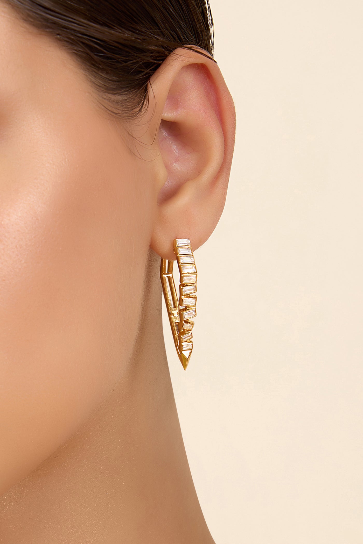 Isharaya Gold Spiked Hoops indian designer wear online shopping melange singapore