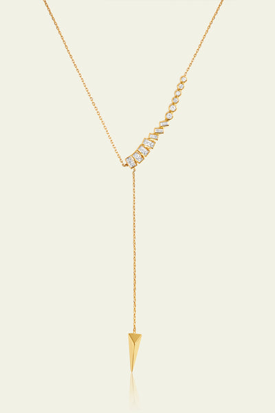 Isharaya Gold Spiked Lariat indian designer wear online shopping melange singapore