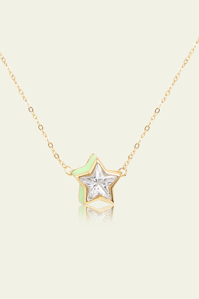 Isharaya Green Star Necklace indian designer wear online shopping melange singapore