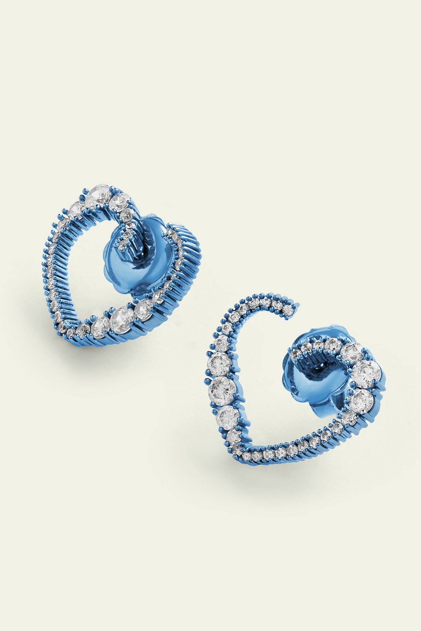 Isharaya Mini Blue Heart Studs  indian designer wear online shopping melange singapore